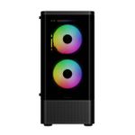 Gabinete Gamer Gamdias Talos E3 CG Preto com 3 Fans ARGB Mid Tower - TALOS E3 CG