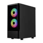 Gabinete Gamer Gamdias Talos E3 CG Preto com 3 Fans ARGB Mid Tower - TALOS E3 CG