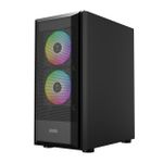 Gabinete Gamer Gamdias Aura GC6 Preto com 3 Fans ARGB Mid Tower - AURA GC6 ARGB
