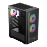 Gabinete Gamer Gamdias Aura GC6 Preto com 3 Fans ARGB Mid Tower - AURA GC6 ARGB