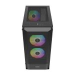 Gabinete Gamer Gamdias Aura GC6 Preto com 3 Fans ARGB Mid Tower - AURA GC6 ARGB