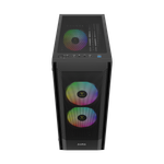 Gabinete Gamer Gamdias Aura GC6 Elite Preto com 3 Fans ARGB Mid Tower - AURA GC6 Elite ARGB