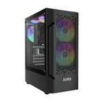 Gabinete Gamer Gamdias Aura GC7 Preto com 3 Fans ARGB Mid Tower - AURA GC7 ARGB