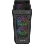 Gabinete Gamer Gamdias Aura GC7 Preto com 3 Fans ARGB Mid Tower - AURA GC7 ARGB