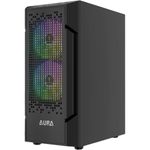 Gabinete Gamer Gamdias Aura GC7 Preto com 3 Fans ARGB Mid Tower - AURA GC7 ARGB