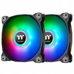 Kit 2x Cooler Thermaltake Pure Duo 12 ARGB Radiator Preto - CL-F115-PL12SW- B