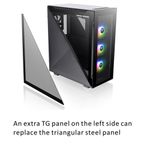 Gabinete Gamer Thermaltake Divider 500 TG ARGB Mid Tower Preto - CA-1T4-00M1WN-01