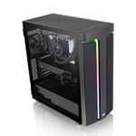 Gabinete Gamer Thermaltake H590 TG ARGB Mid Tower Preto - CA-1X4-00M1WN-00