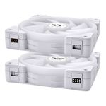 Kit 3x Cooler Thermaltake Swafan EX12 ARGB Branco - CL-F169-PL12SW-A