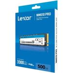 SSD Lexar NM610 Pro 500GB PCIe 3.0 M.2 2280 Leitura 3300MB/s Gravação 1700MB/s - LNM610P500G-RNNNU