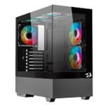 Gabinete Gamer Redragon Reflect Pro Mid Tower Preto - CA-607B