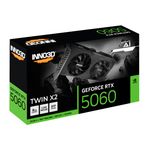 Placa de Vídeo INNO3D NVIDIA GeForce RTX 5060 Twin X2 8GB GDDR7 - N50602-08D7-195071N
