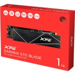 SSD XPG Gammix S70 Blade 1TB NVMe PCie 4.0 M.2 2280 Leitura 7400MB/s Gravação 6800MB/s - AGAMMIXS70B-1T-CS