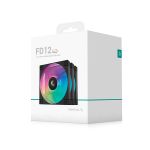 Kit 3x Cooler DeepCool FD12 120mm ARGB Preto - R-FD12-BKAPN3-G