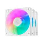 Kit 3x Cooler DeepCool FD12 120mm ARGB Branco - R-FD12-WHAPN3-G