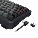 Teclado Mecânico Gamer Sem Fio Redragon Bragi Pro RGB Cinza e Preto Gasket Mount Knob de Volume Switch Cream Linear ABNT2 - K688GB-RGB-PRO PT