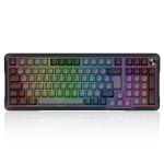 Teclado Mecânico Gamer Sem Fio Redragon Bragi Pro RGB Cinza e Preto Gasket Mount Knob de Volume Switch Cream Linear ABNT2 - K688GB-RGB-PRO PT