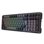 Teclado Mecânico Gamer Sem Fio Redragon Bragi Pro RGB Cinza e Preto Gasket Mount Knob de Volume Switch Cream Linear ABNT2 - K688GB-RGB-PRO PT