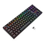 Teclado Mecânico Gamer Sem Fio Redragon Kumara Elite Rainbow Preto Switch Marrom - K552-KRS (PT-BROWN)