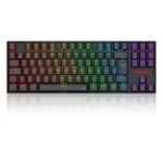 Teclado Mecânico Gamer Sem Fio Redragon Kumara Elite Rainbow Preto Switch Marrom - K552-KRS (PT-BROWN)