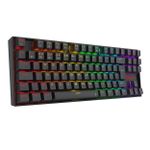 Teclado Mecânico Gamer Sem Fio Redragon Kumara Elite Rainbow Preto Switch Marrom - K552-KRS (PT-BROWN)