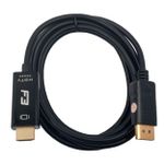 Cabo F3 DisplayPort para HDMI 4K 1,8m - JC-CB-DMI18