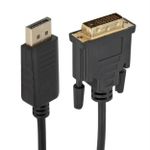 Cabo F3 DisplayPort para DVI 1,8m - JC-CB-DDVI18