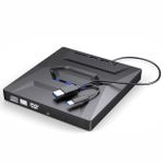Adaptador F3 Leitor e Gravador de DVD Externo 5 em 1 USB 2.0/USB 3.0/Leitor de Cartao SD - DVD-RW-MUJ