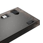 Teclado Mecânico Gamer Sem Fio Redragon Castor Pro RGB Clear Black 65% Switch Crystal Linear - K631CTB-RGB-PRO