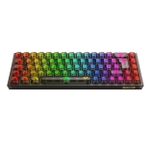 Teclado Mecânico Gamer Sem Fio Redragon Castor Pro RGB Clear Black 65% Switch Crystal Linear - K631CTB-RGB-PRO