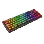 Teclado Mecânico Gamer Sem Fio Redragon Castor Pro RGB Clear Black 65% Switch Crystal Linear - K631CTB-RGB-PRO