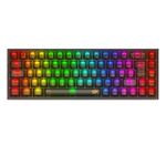 Teclado Mecânico Gamer Sem Fio Redragon Castor Pro RGB Clear Black 65% Switch Crystal Linear - K631CTB-RGB-PRO