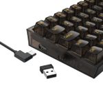 Teclado Mecânico Gamer Sem Fio Redragon Castor Pro RGB Clear Black 65% Switch Crystal Linear - K631CTB-RGB-PRO