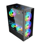 Gabinete Gamer Ryvel Vision Black Mid Tower - RY-GB-VS-BL