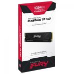 SSD Kingston Fury Renegade G5 1TB NVMe PCIe 5.0 M.2 2280 Leitura 14200MB/s Gravação 11000MB/s - SFYR2S/1T0