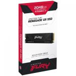 SSD Kingston Fury Renegade G5 2TB NVMe PCIe 5.0 M.2 2280 Leitura 14200MB/s Gravação 14000MB/s - SFYR2S-2T0