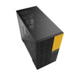 Gabinete Gamer Geometric Future Model 5 Vent Sem Fans Mid Tower Preto e Amarelo - GEO-M5V-BY