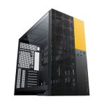 Gabinete Gamer Geometric Future Model 5 Vent Sem Fans Mid Tower Preto e Amarelo - GEO-M5V-BY
