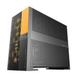 Gabinete Gamer Geometric Future Model 5 Vent Sem Fans Mid Tower Preto e Amarelo - GEO-M5V-BY