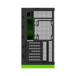 Gabinete Gamer Geometric Future Model 5 Sem Fans Mid Tower Preto e Verde Style - GEO-M5-BNV