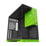 Gabinete Gamer Geometric Future Model 5 Sem Fans Mid Tower Preto e Verde Style - GEO-M5-BNV