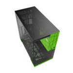 Gabinete Gamer Geometric Future Model 5 Sem Fans Mid Tower Preto e Verde Style - GEO-M5-BNV