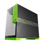 Gabinete Gamer Geometric Future Model 5 Sem Fans Mid Tower Preto e Verde Style - GEO-M5-BNV