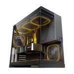 Gabinete Gamer Geometric Future Model 5 Sem Fans Mid Tower Preto e Cinza - GEO-M5-BG