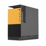Gabinete Gamer Geometric Future Model 4 King Arthur Sem Fans Mid Tower Preto e Amarelo - GEO-M4-KAB - OPEN BOX