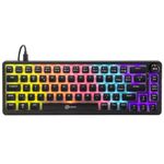 Teclado Mecânico Gamer Kalkan Drakar 65% Rainbow Preto Keycap Pudding Switch Marrom - KLK00052