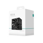 Kit 3x Cooler DeepCool FD14 140mm Preto - R-FD14-BKNPN3-G