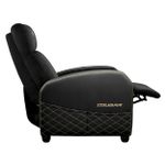 Poltrona Gamer Cougar Ranger Elite Preto e Dourado Veludo Até 135kg - CGR-RAE-GLB