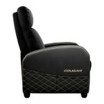 Poltrona Gamer Cougar Ranger Elite Preto e Dourado Veludo Até 135kg - CGR-RAE-GLB