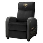 Poltrona Gamer Cougar Ranger Elite Preto e Dourado Veludo Até 135kg - CGR-RAE-GLB